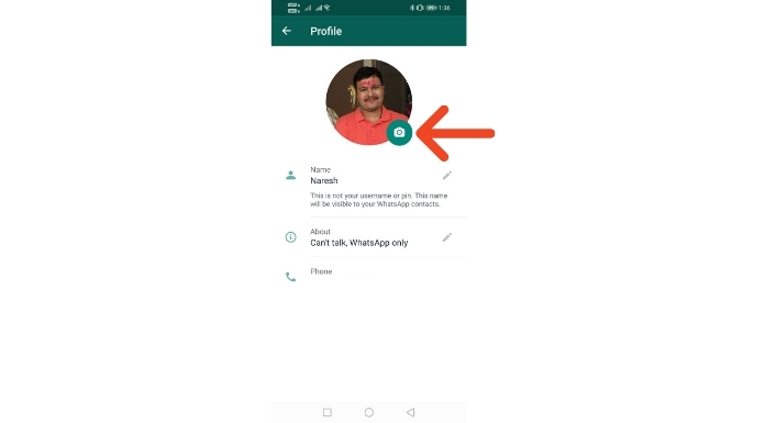 Whatsapp DP Change