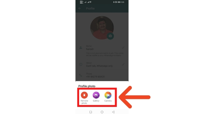 Whatsapp DP Change