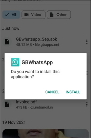 Open GB Whatsapp