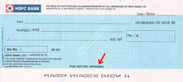 Cheque Book IFSC Code